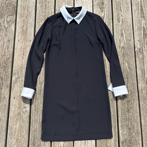 Victoria Beckham for Target Black Collared Bunny Shift Dress Size XS NWT - Picture 2 of 11